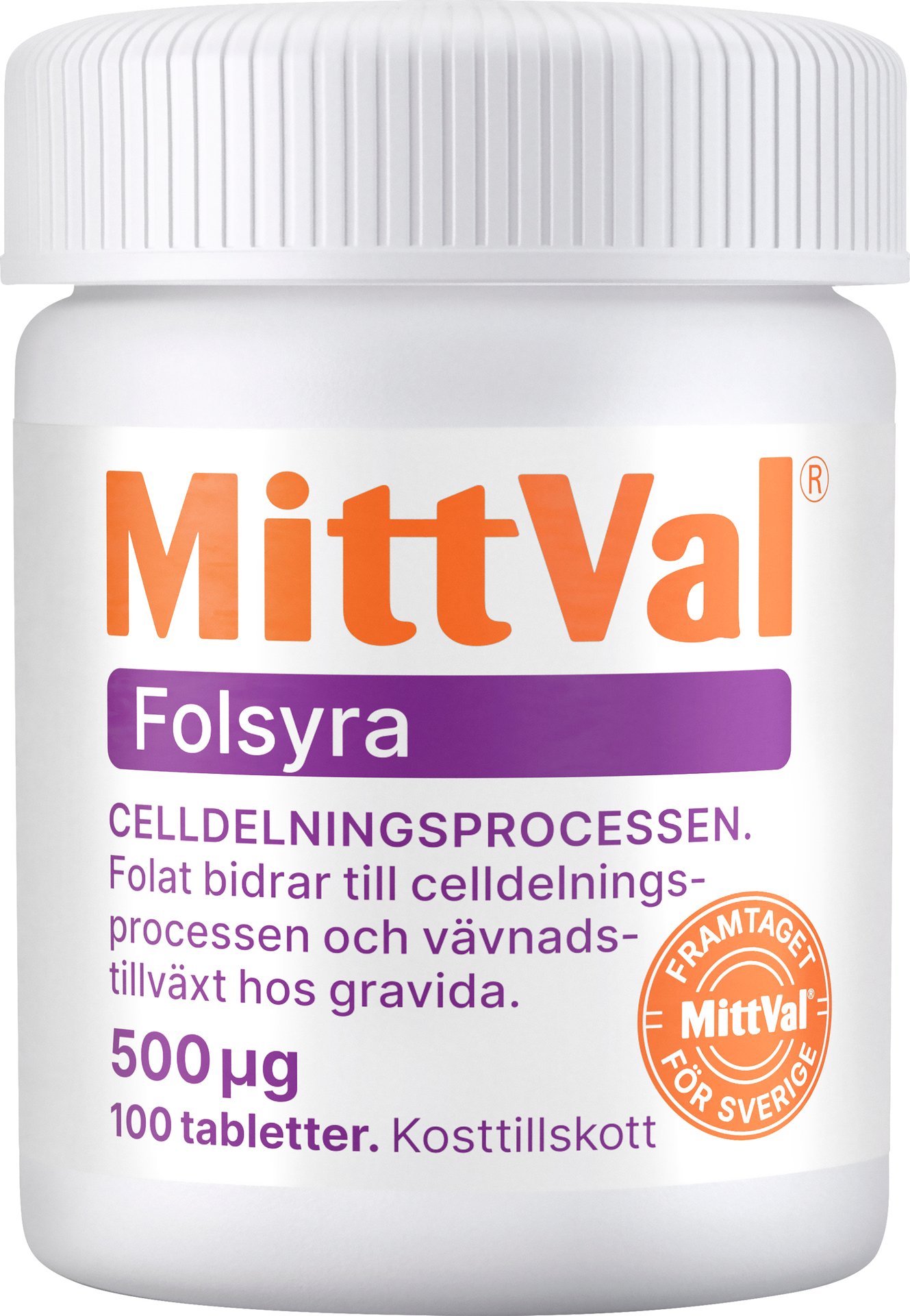 MittVal Folsyra 100 st
