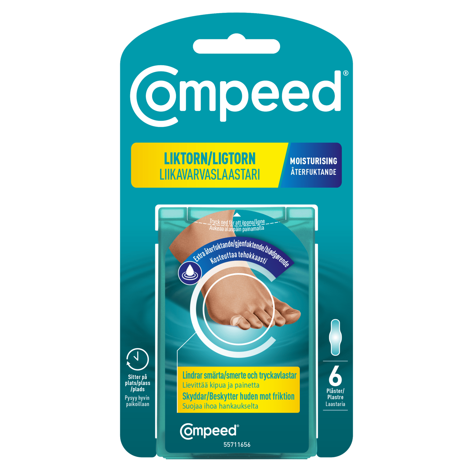 COMPEED Liktornsplåster Moisturising 6 st