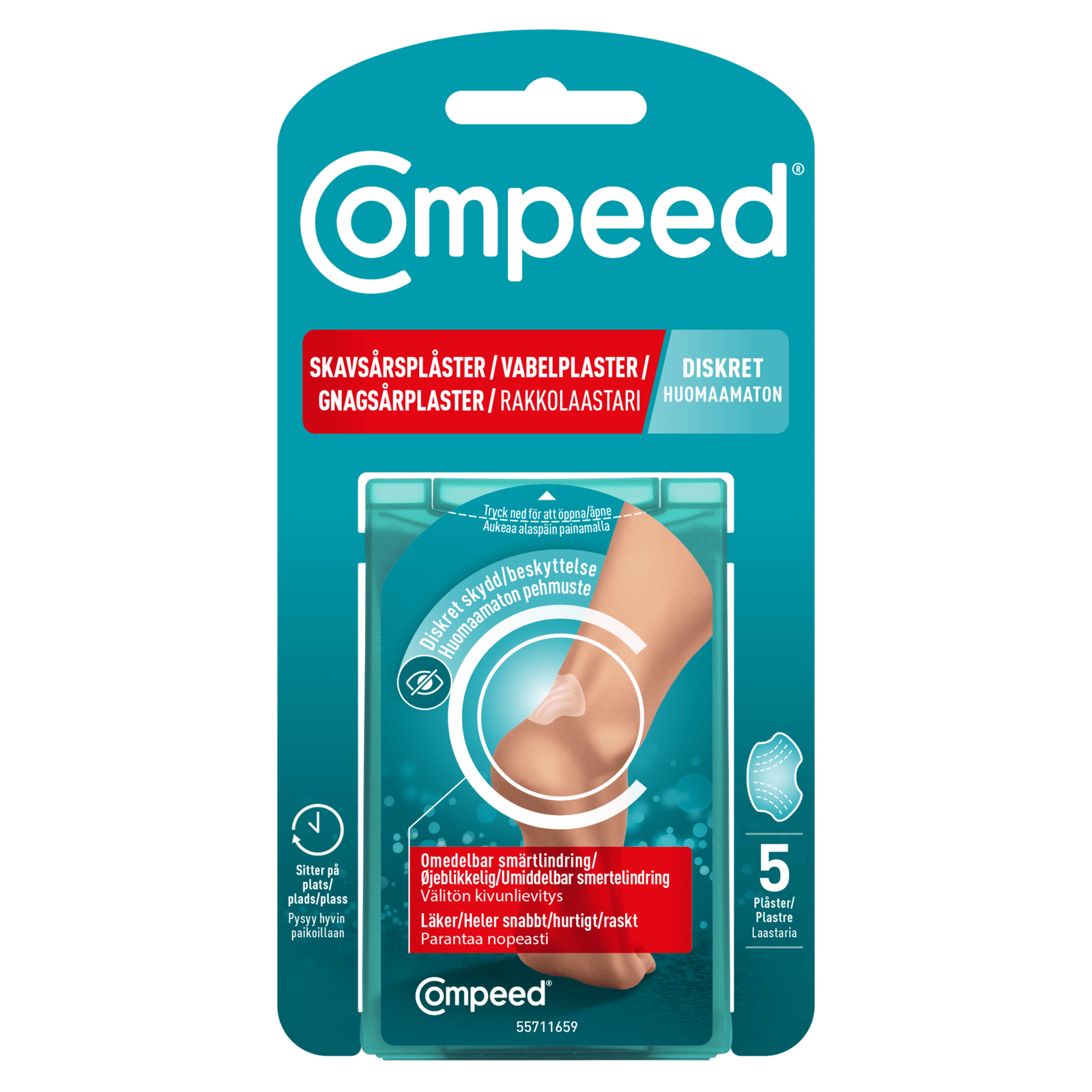 COMPEED Skavsårsplåster Diskret 5 st