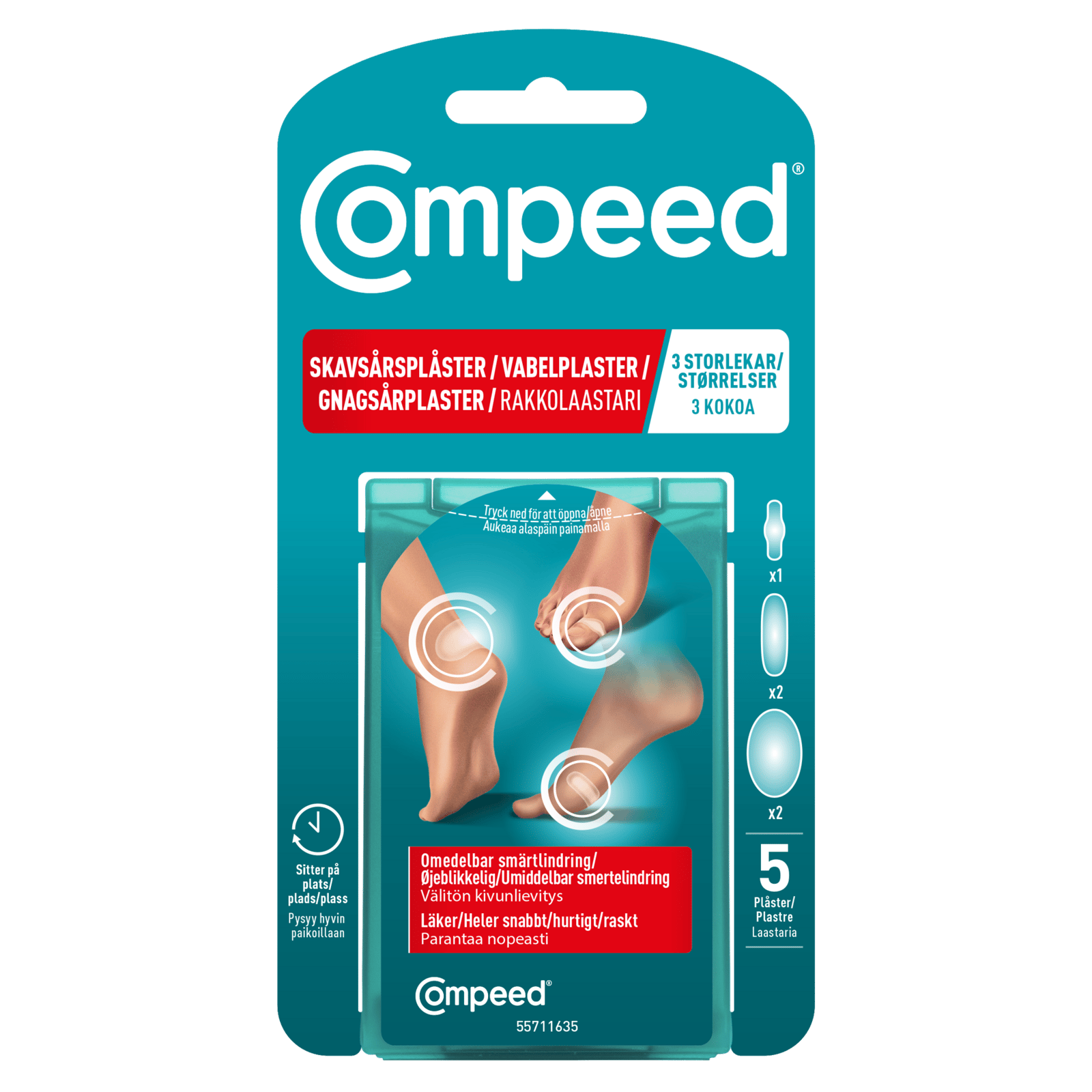 COMPEED Skavsårsplåster Mix Pack 5 st