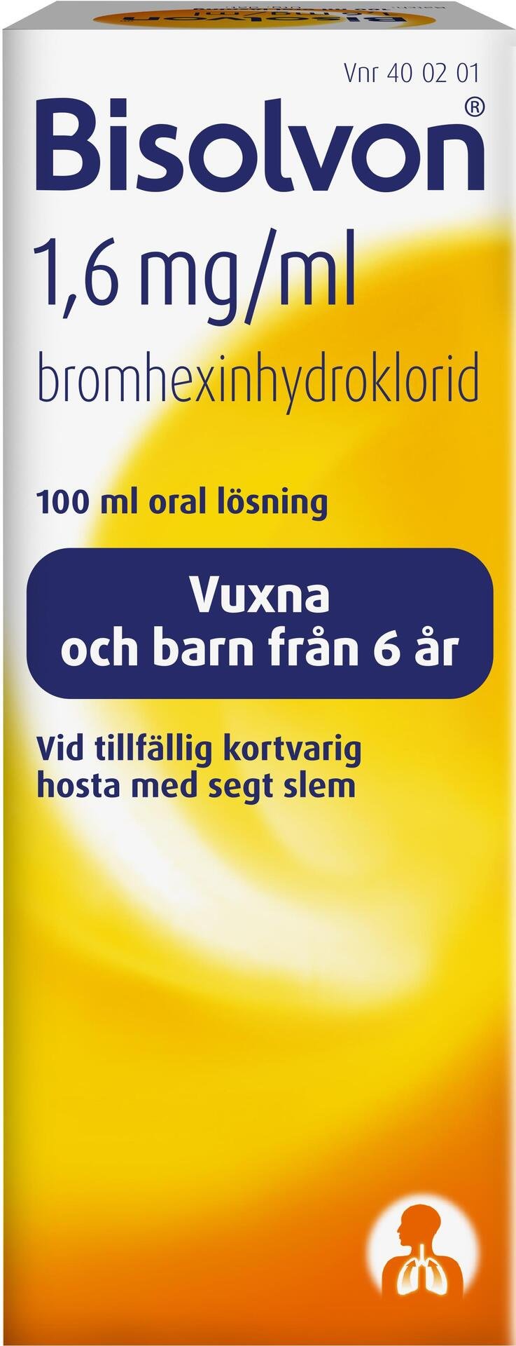 Bisolvon oral lösning 1,6 mg/ml 100 ml