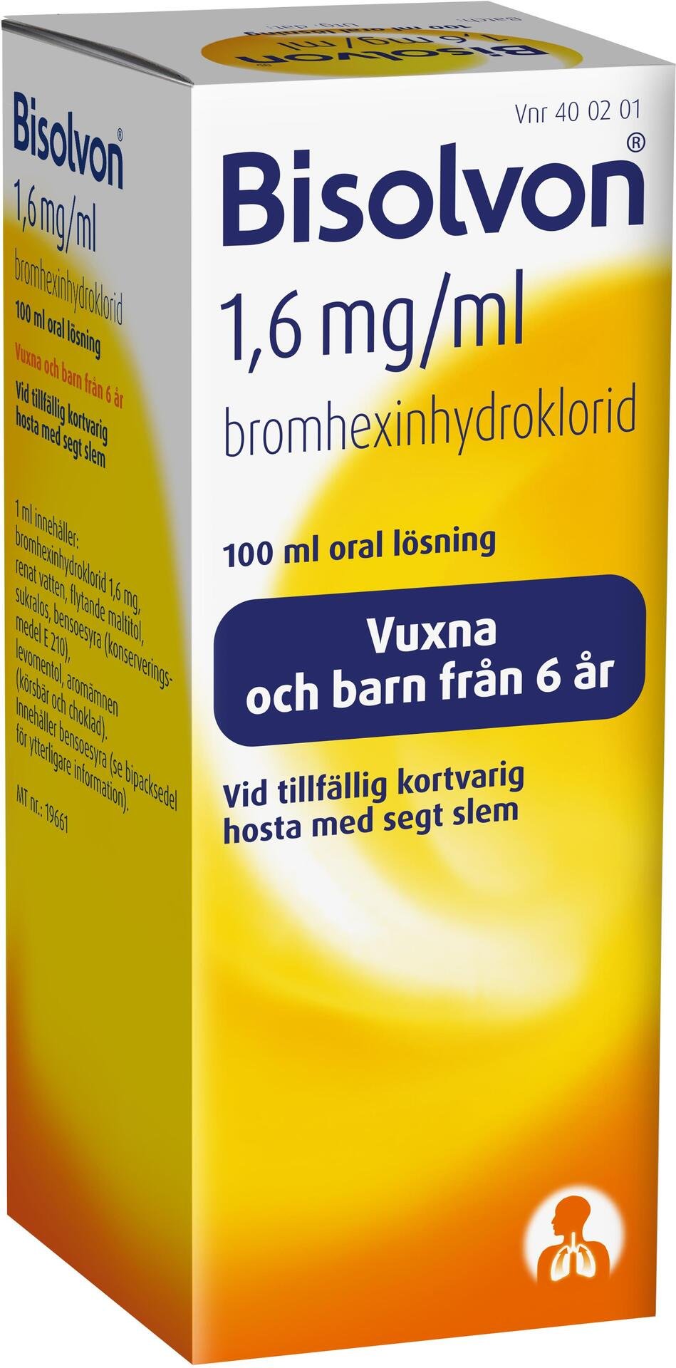 Bisolvon oral lösning 1,6 mg/ml 100 ml