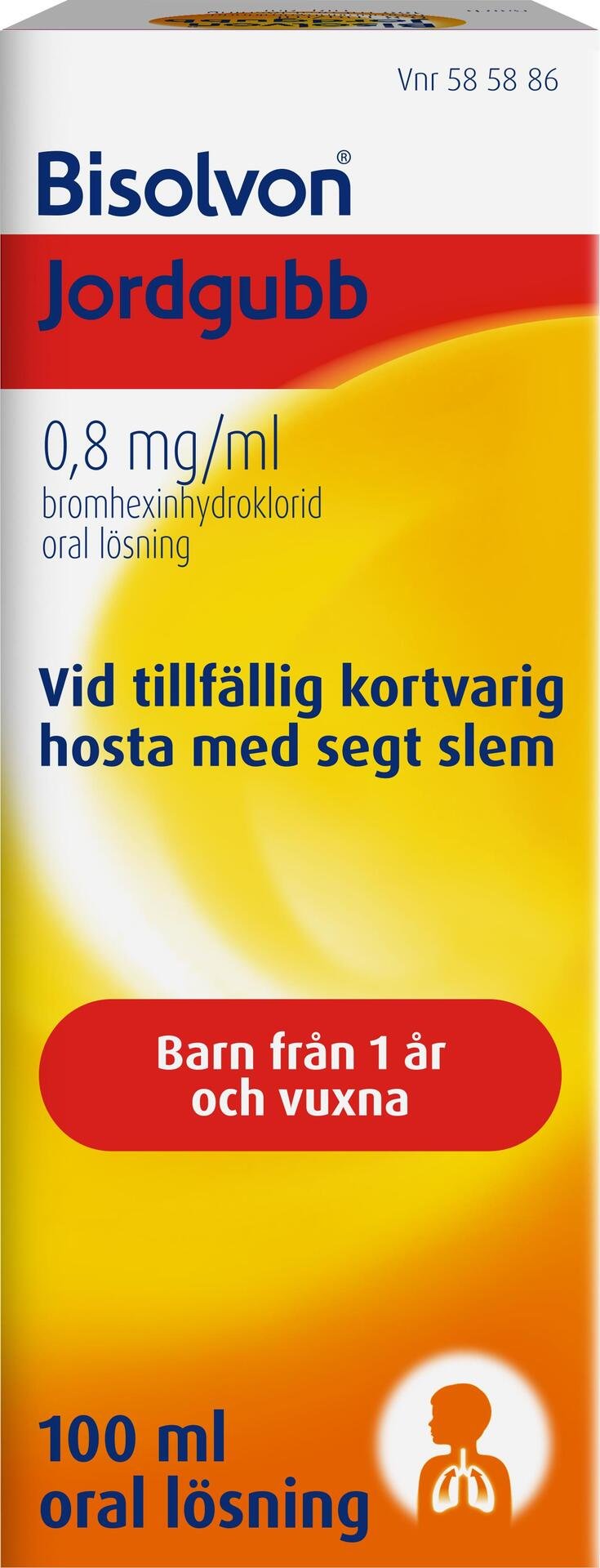 Bisolvon Jordgubb Oral Lösning 0,8 mg/ml 100 ml
