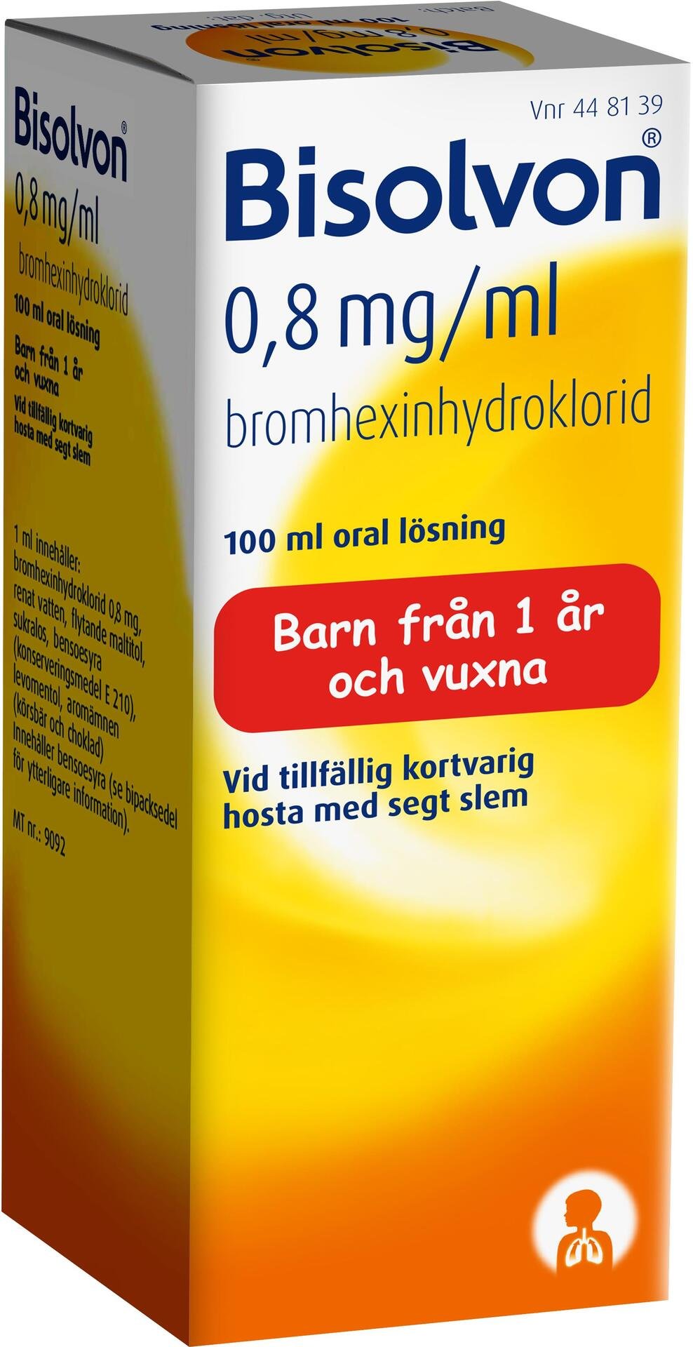 Bisolvon Oral Lösning 0,8 mg/ml 100 ml