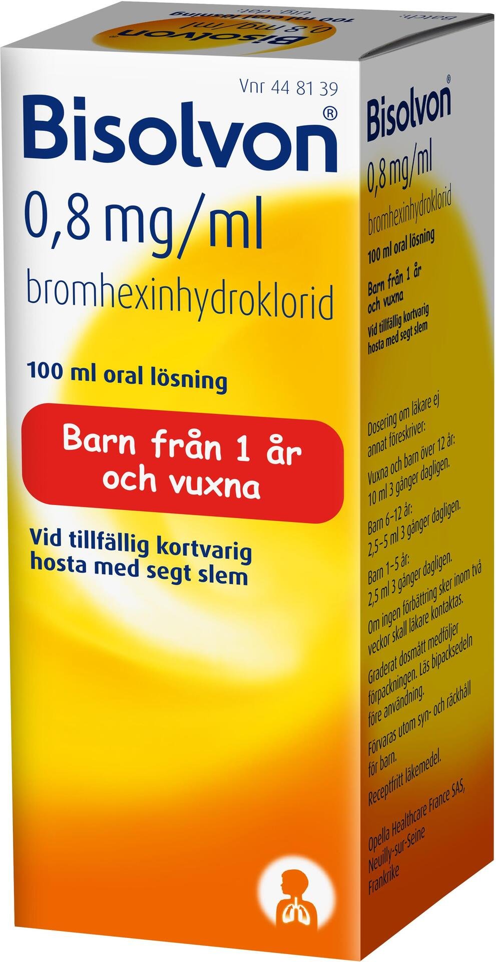 Bisolvon Oral Lösning 0,8 mg/ml 100 ml