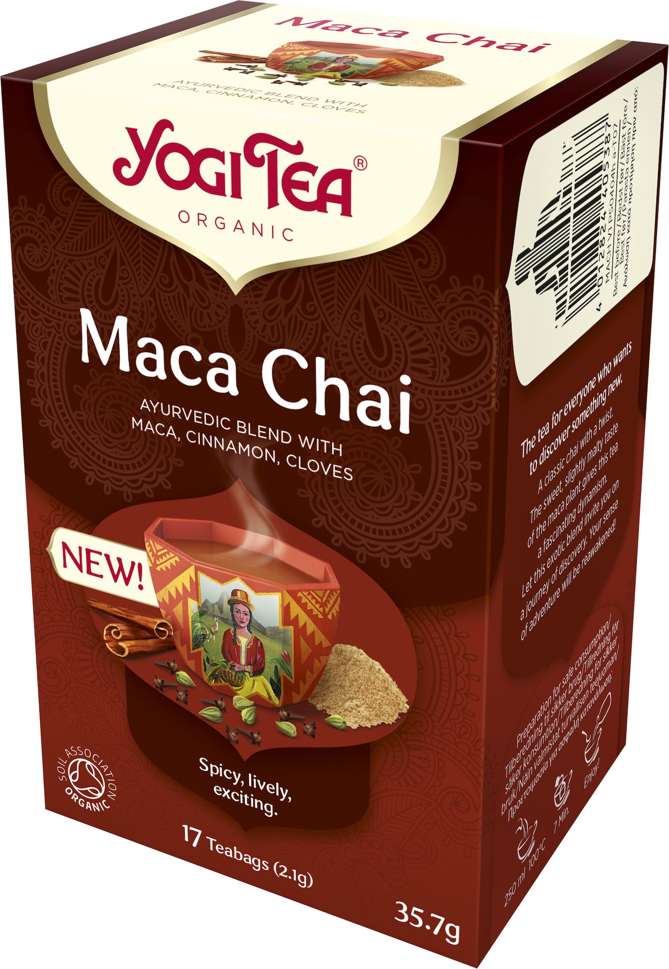 Yogi Tea Maca Chai Ayurvedisk Kryddte 17 påsar