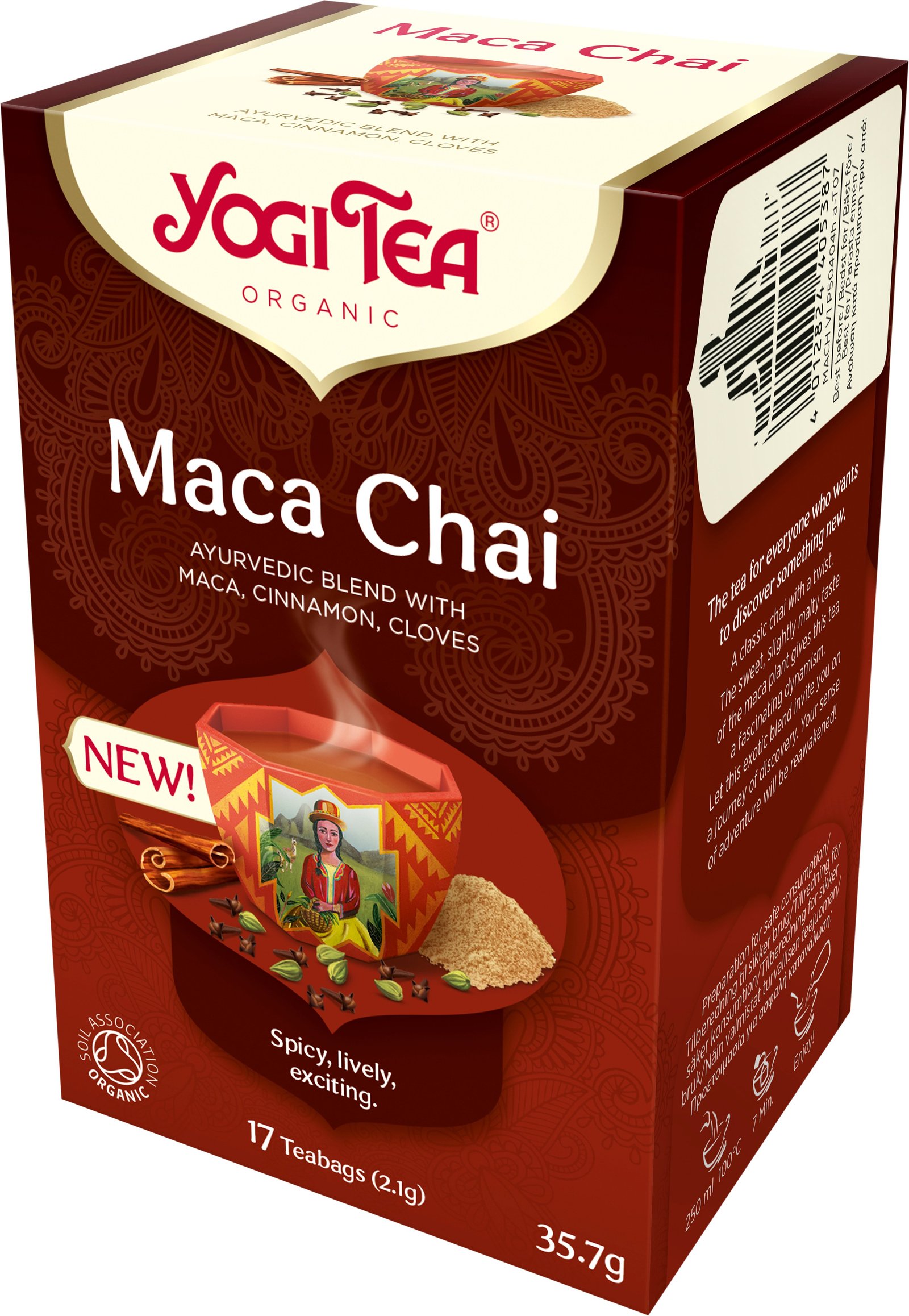 Yogi Tea Maca Chai Ayurvedisk Kryddte 17 påsar