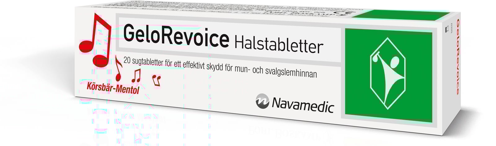 GeloRevoice Halstabletter Körsbär-Mentol 20 sugtabletter