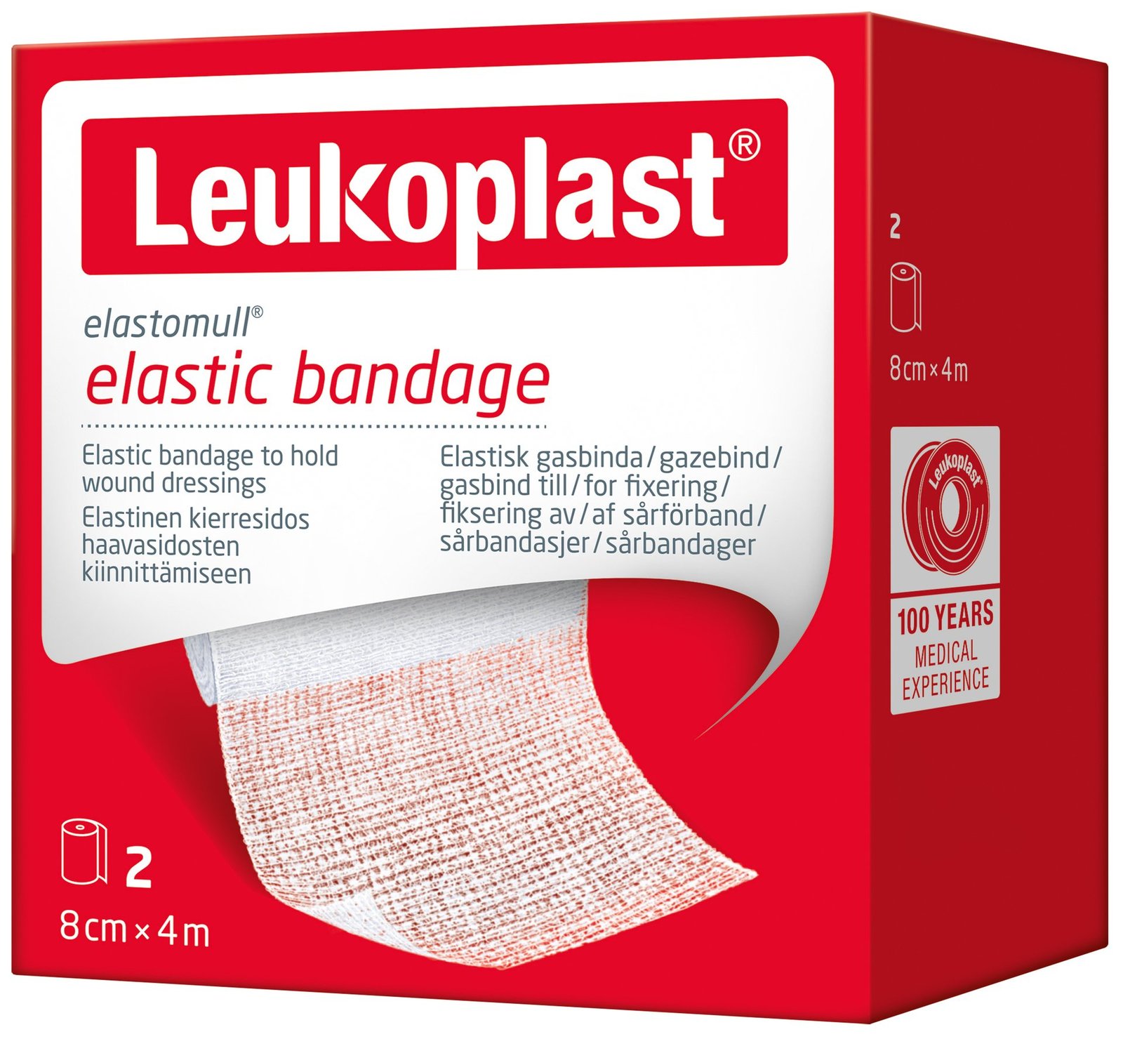 Leukoplast Elastomull 8cm x 4m 2 st