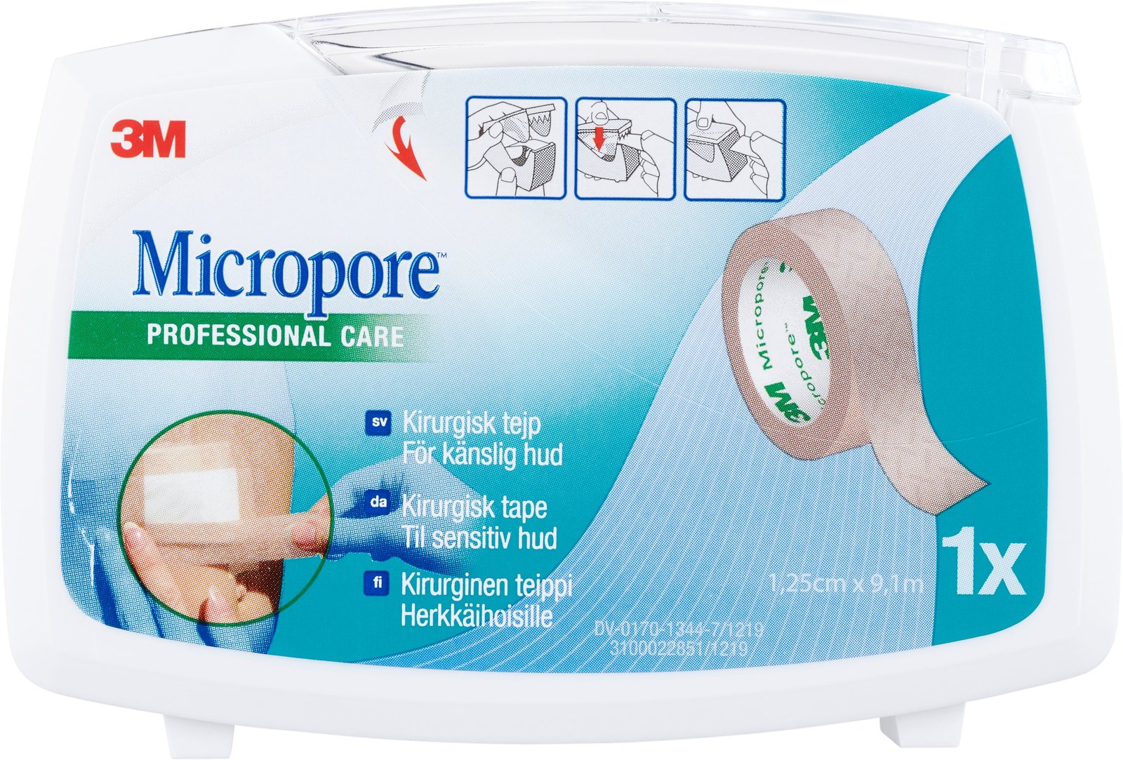 Micropore Kirurgisk Tejp Brun 9,14 x 1,25 cm