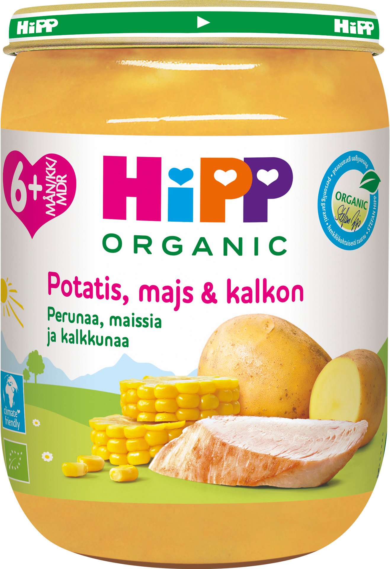 HiPP Potatis, majs och kalkon 6+ månader 190g