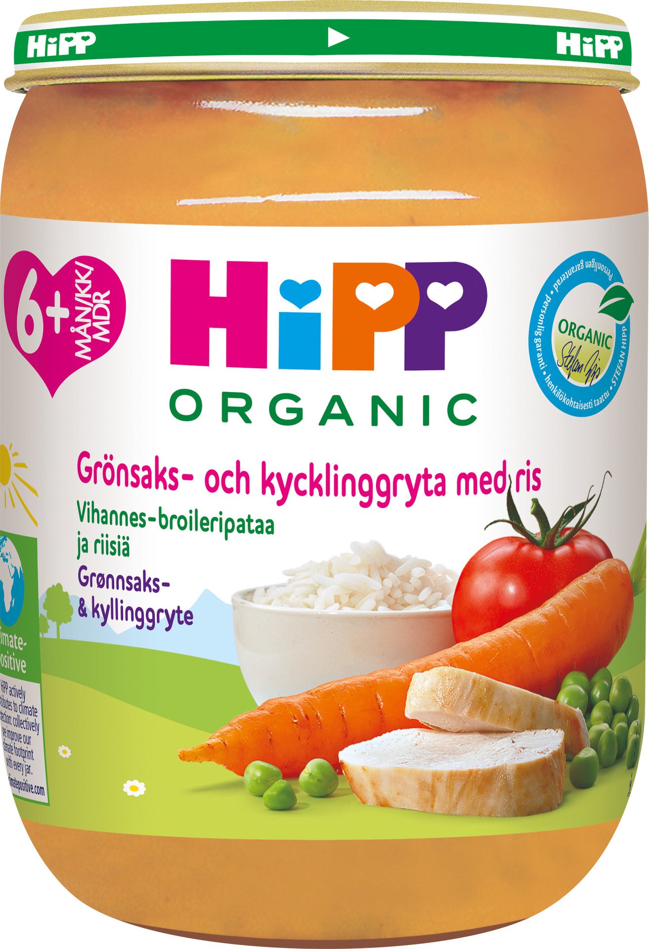 HiPP Grönsaks- och kycklinggryta med ris 6+ månader 190g