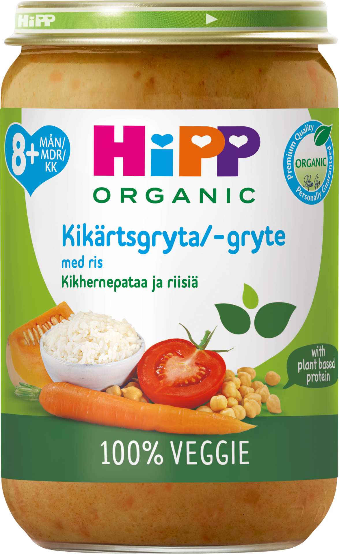 Hipp Kikärtsgryta med Grönsaker & Ris 8 månader 220 g