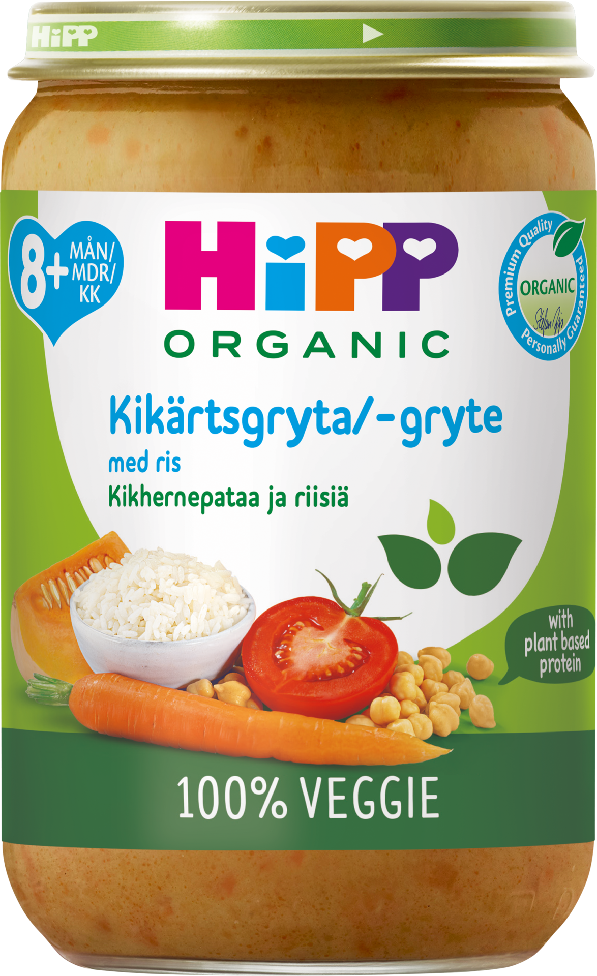 Hipp Kikärtsgryta med Grönsaker & Ris 8 månader 220 g