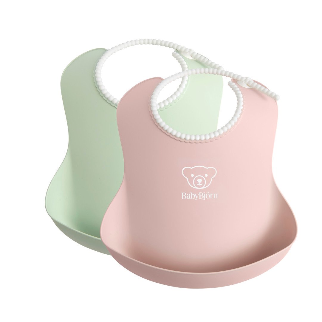 BabyBjörn Haklapp Blekgrön/Blekrosa 2-pack