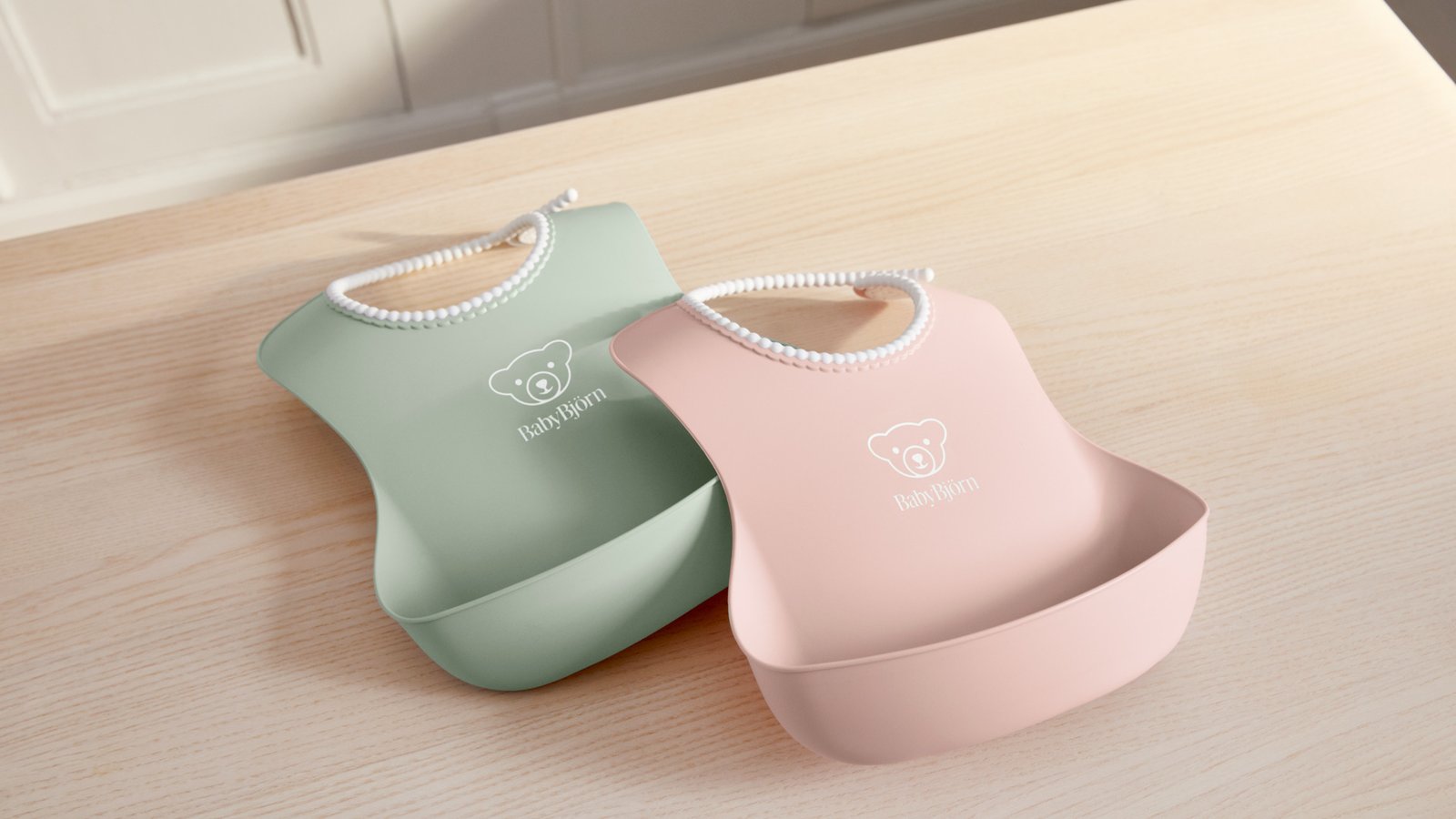 BabyBjörn Haklapp Blekgrön/Blekrosa 2-pack