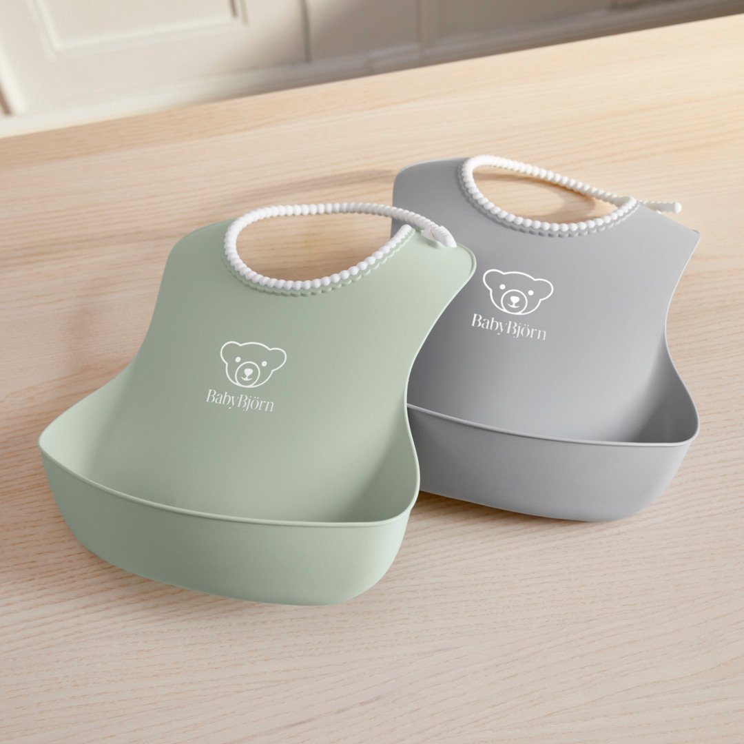 BabyBjörn Haklapp Grå/Blekgrön 2-pack