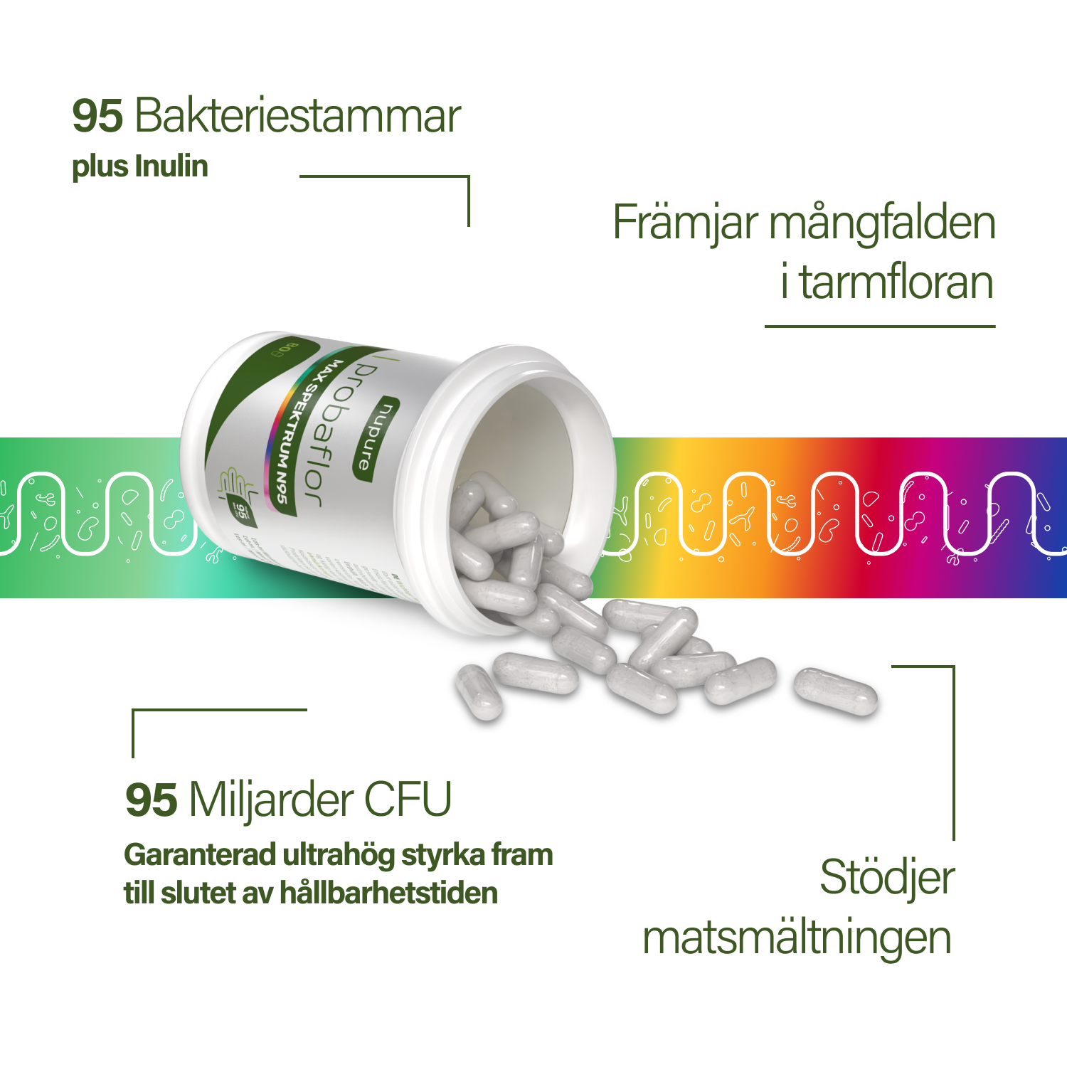 Nupure Probaflor Max Spektrum N95 80 kapslar