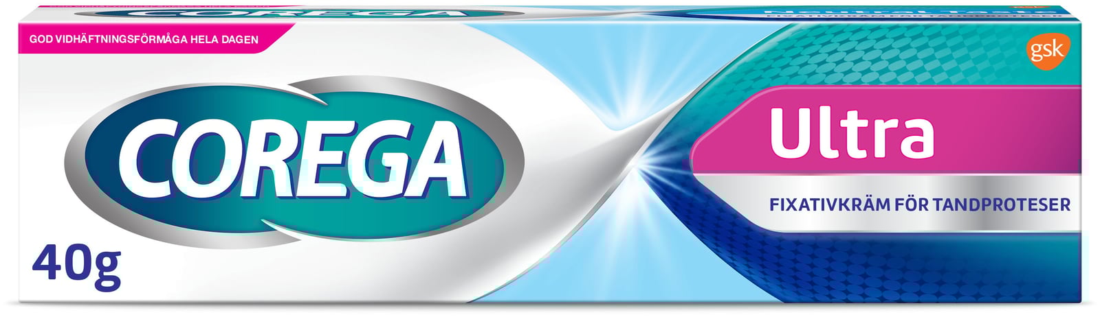 Corega Ultra Cream Fixativkräm Tandproteser 40 g