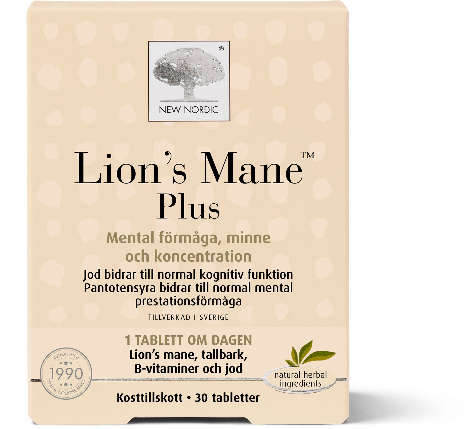 New Nordic Lion's Mane Plus 30 tabletter