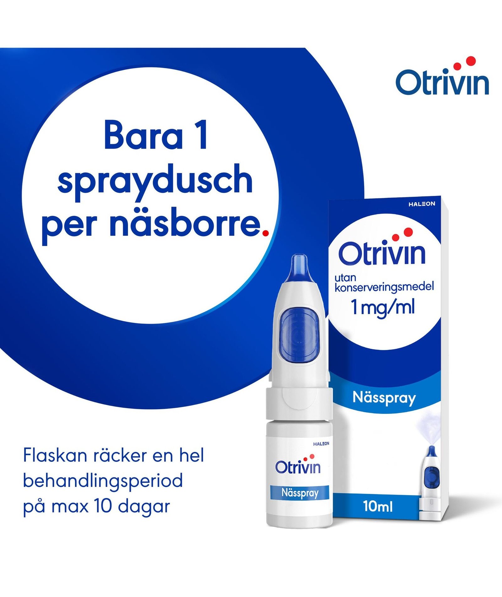 Otrivin utan konserveringsmedel nässpray 1mg/ml 10ml