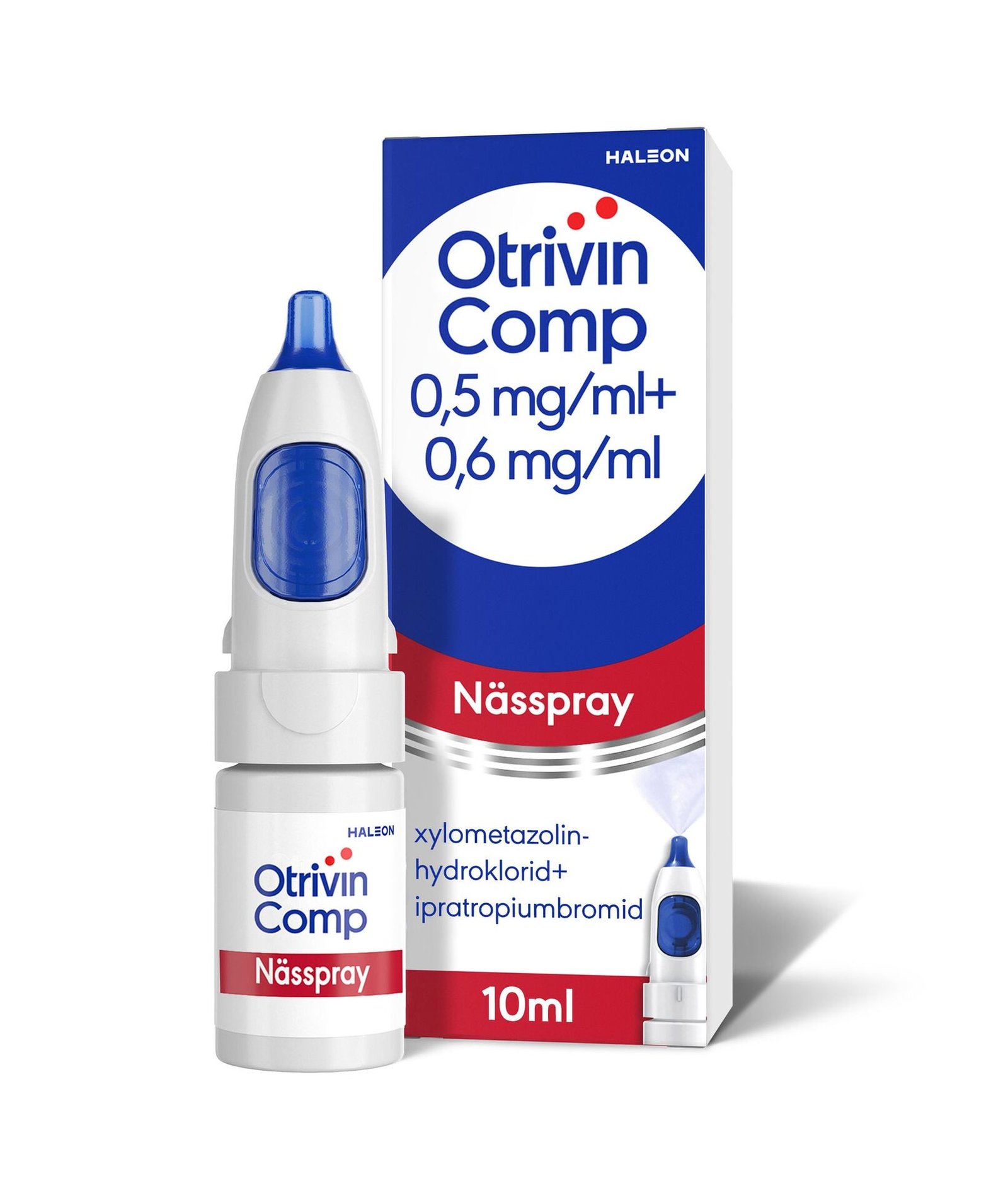 Otrivin Comp Nässpray Lösning 0,5 mg/ml + 0,6 mg/ml 10 ml