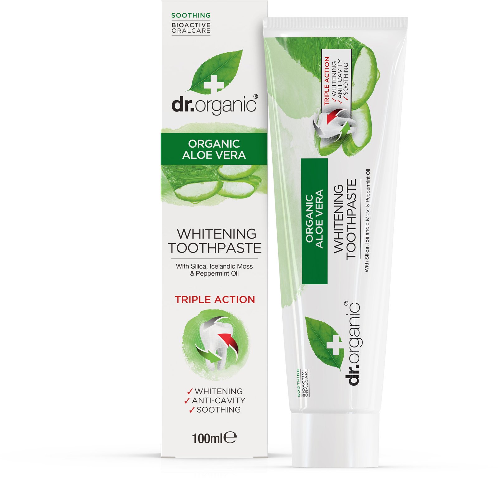 Dr Organic Tandkräm Aloe Vera Fluor 100 ml