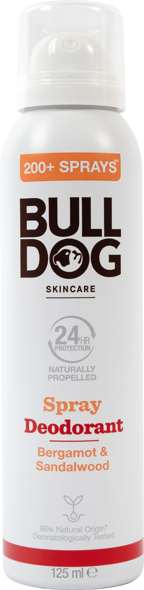 Bulldog Bergamot & Sandalwood Spray Deodorant 125 ml