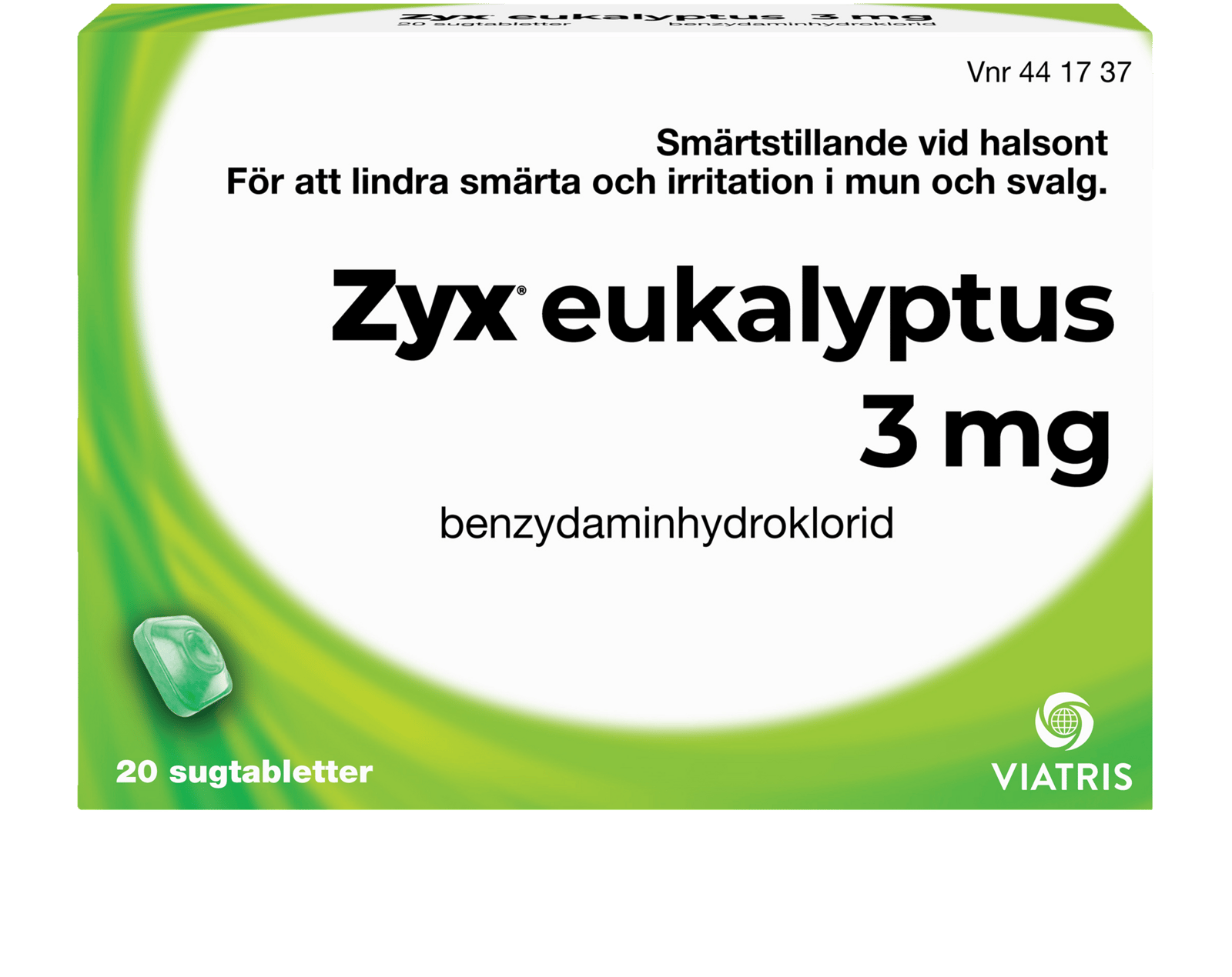 Zyx Eukalyptus 3 mg 20 sugtabletter