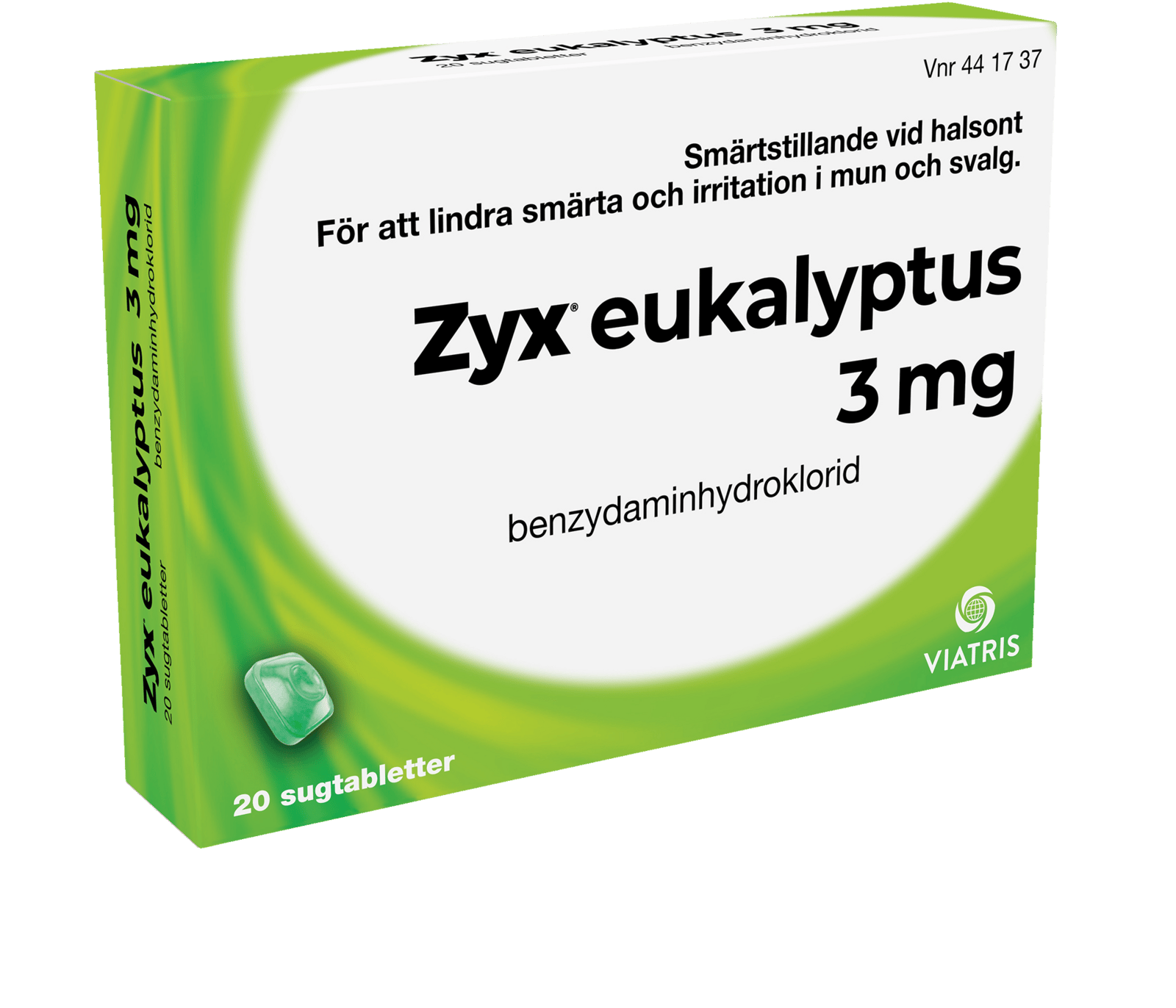 Zyx Eukalyptus 3 mg 20 sugtabletter