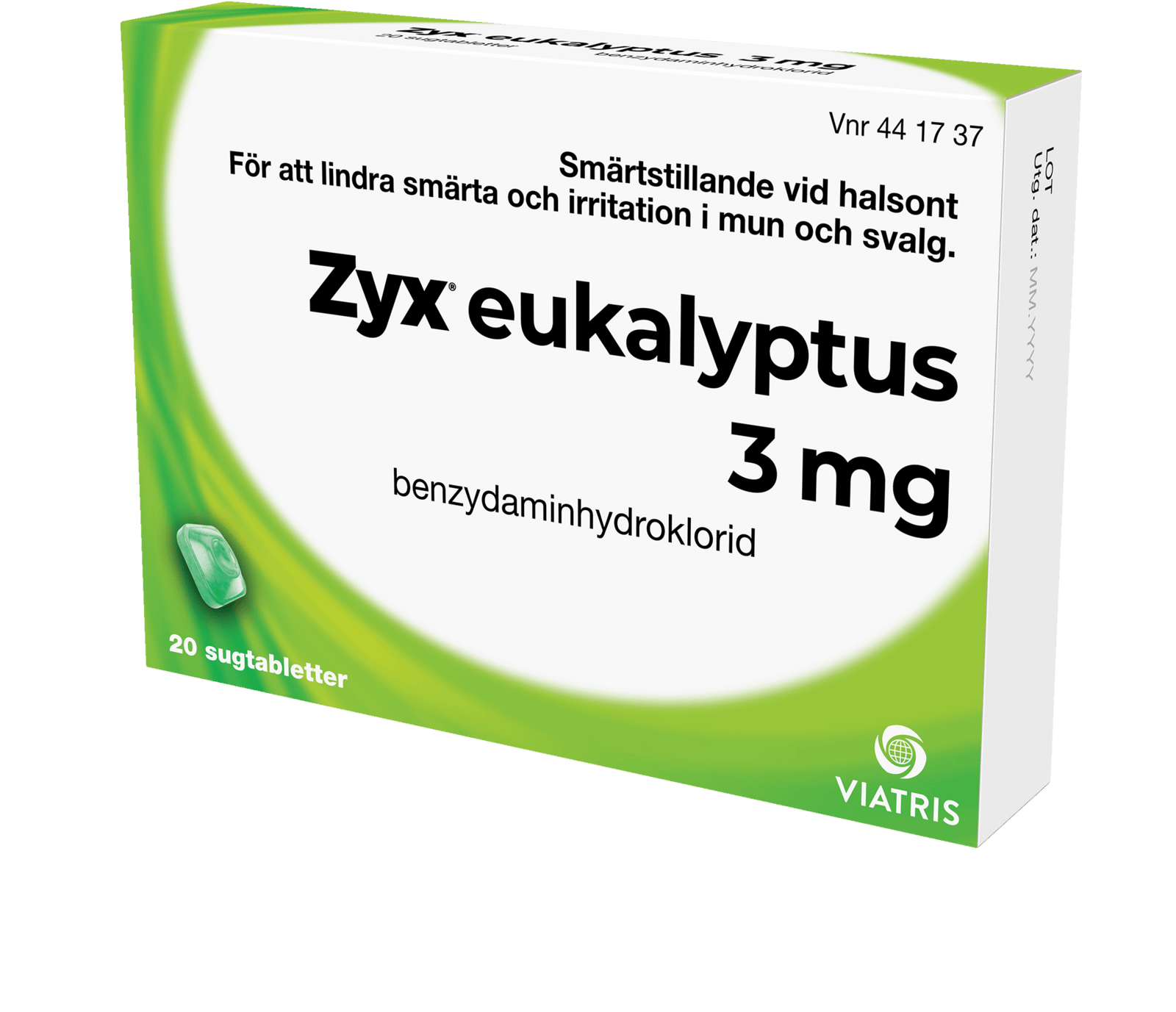 Zyx Eukalyptus 3 mg 20 sugtabletter