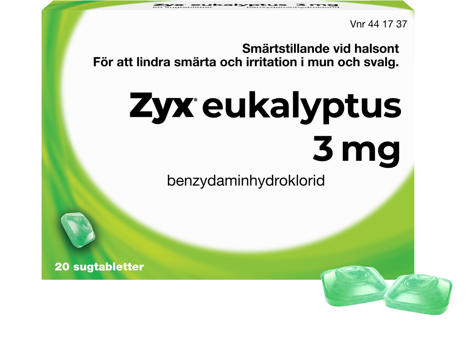 Zyx Eukalyptus 3 mg 20 sugtabletter