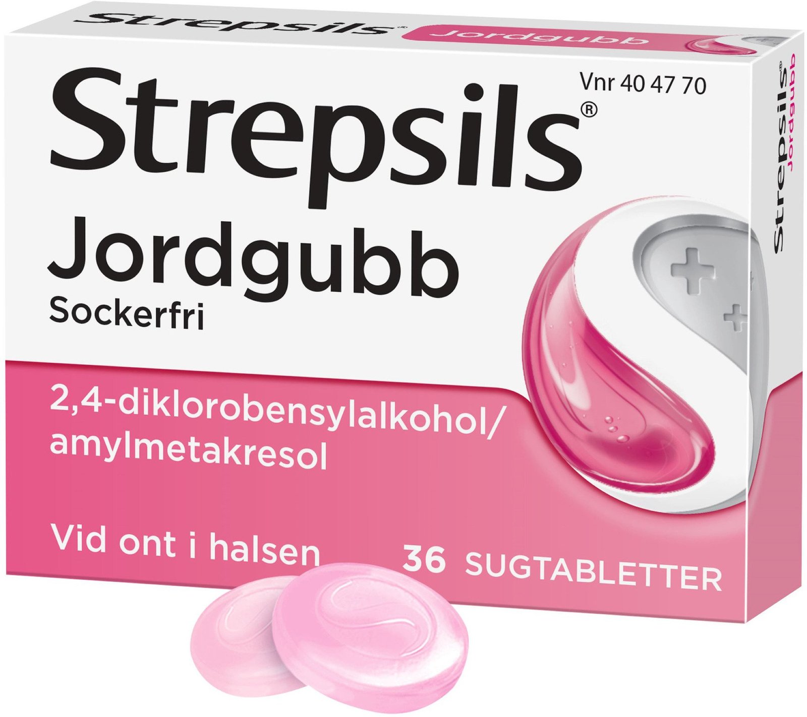 Strepsils Jordgubb 36 sugtabletter