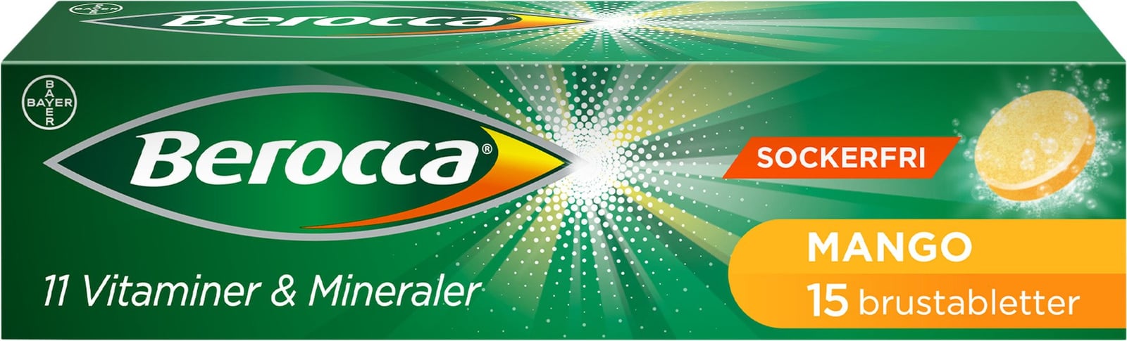 Berocca Energy Mango 15 brustabletter