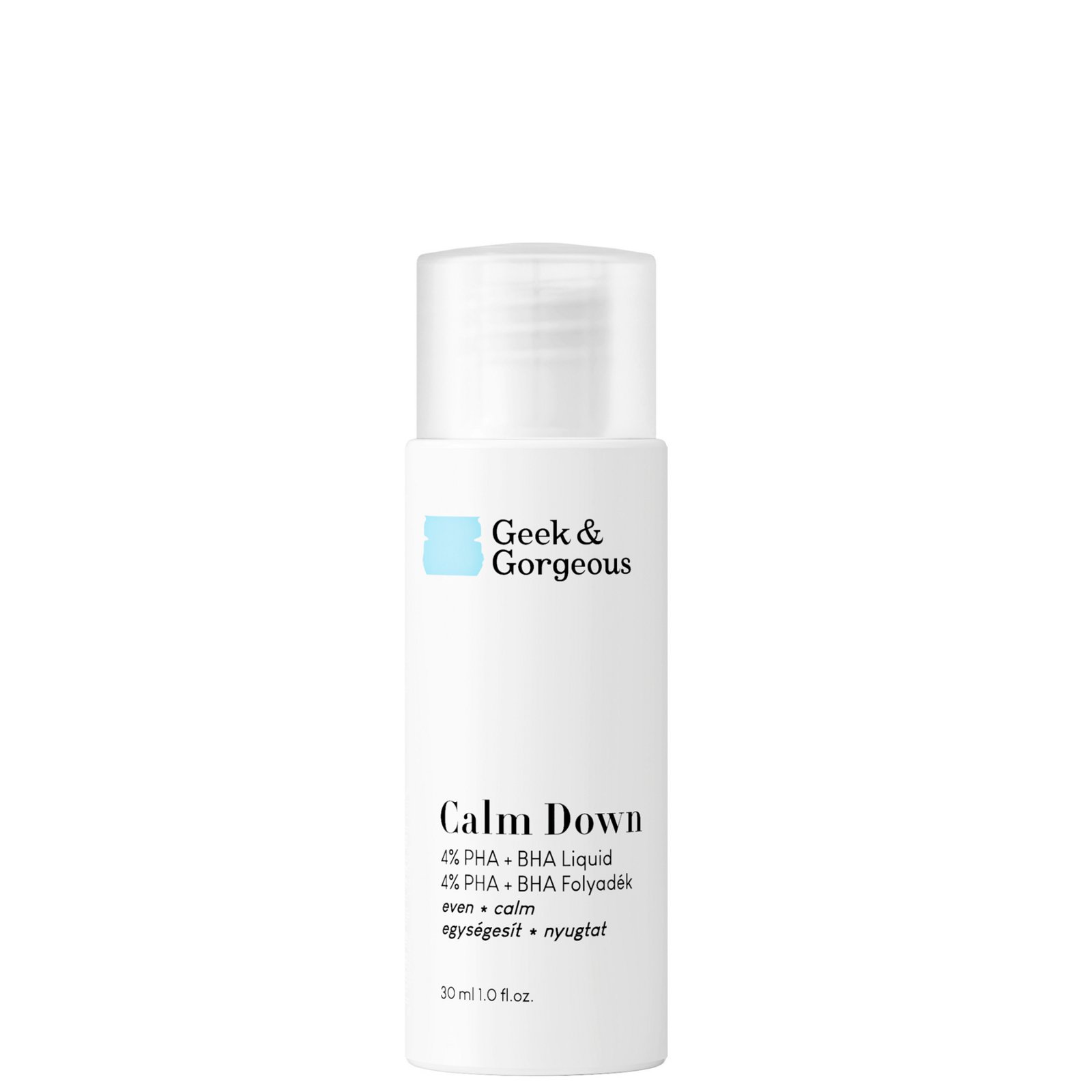 Geek & Gorgeous Calm Down 4% PHA + BHA Liquid  30 ml