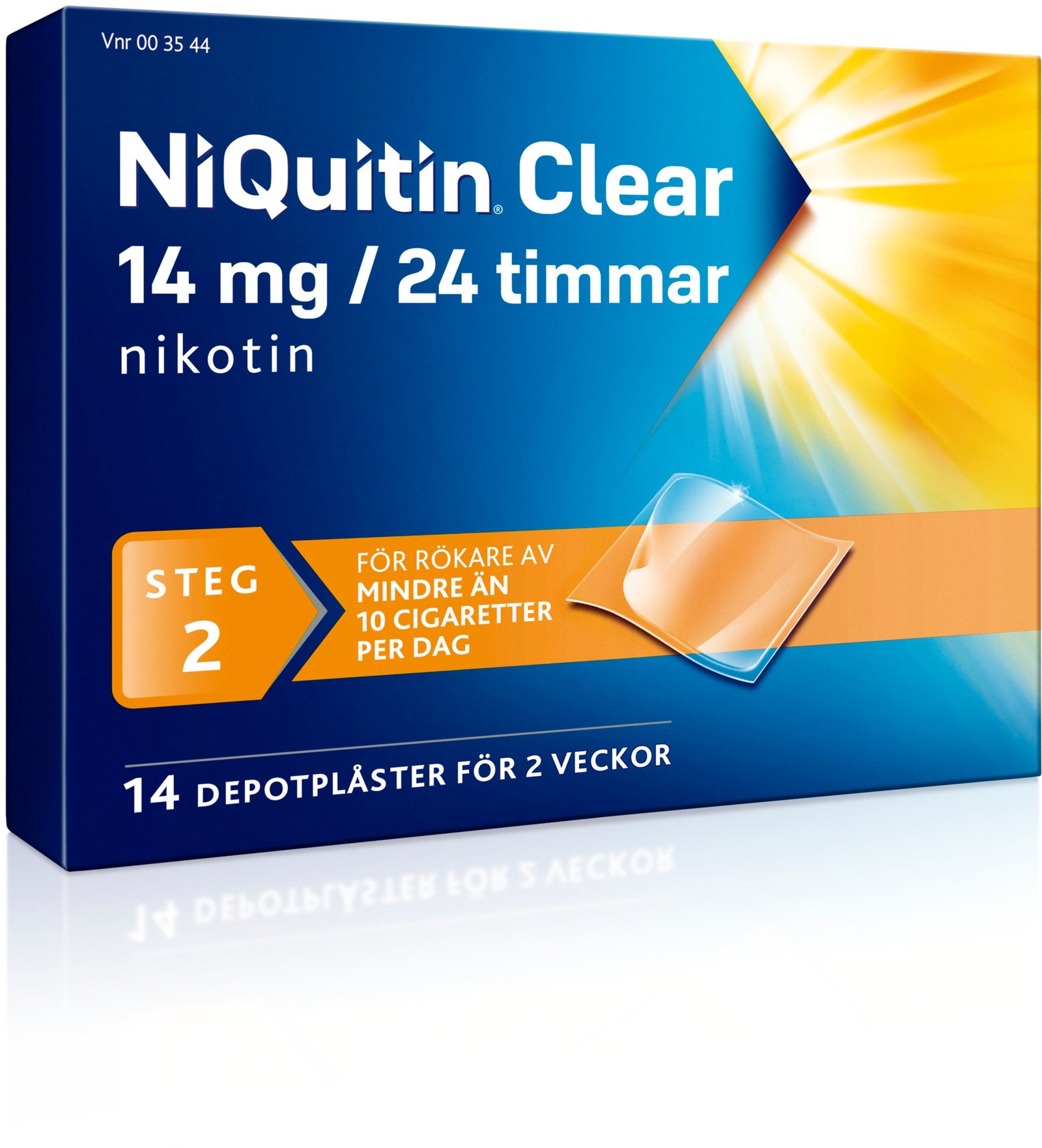 NiQuitin Clear 14 mg/24 timmar Nikotinplåster 14 st