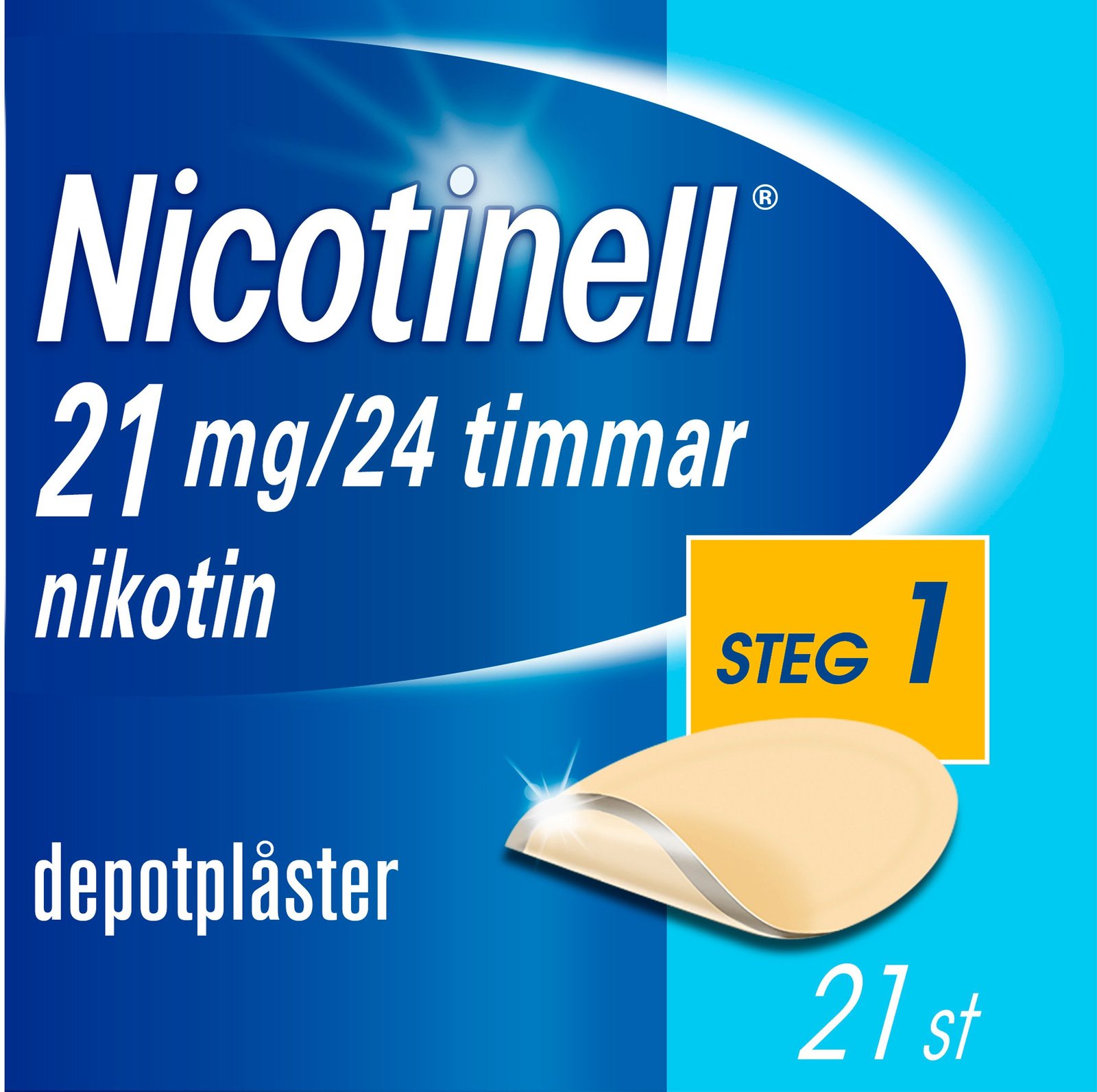 Nicotinell Nikotinplåster 21 mg/24 timmar Depotplåster 21 st
