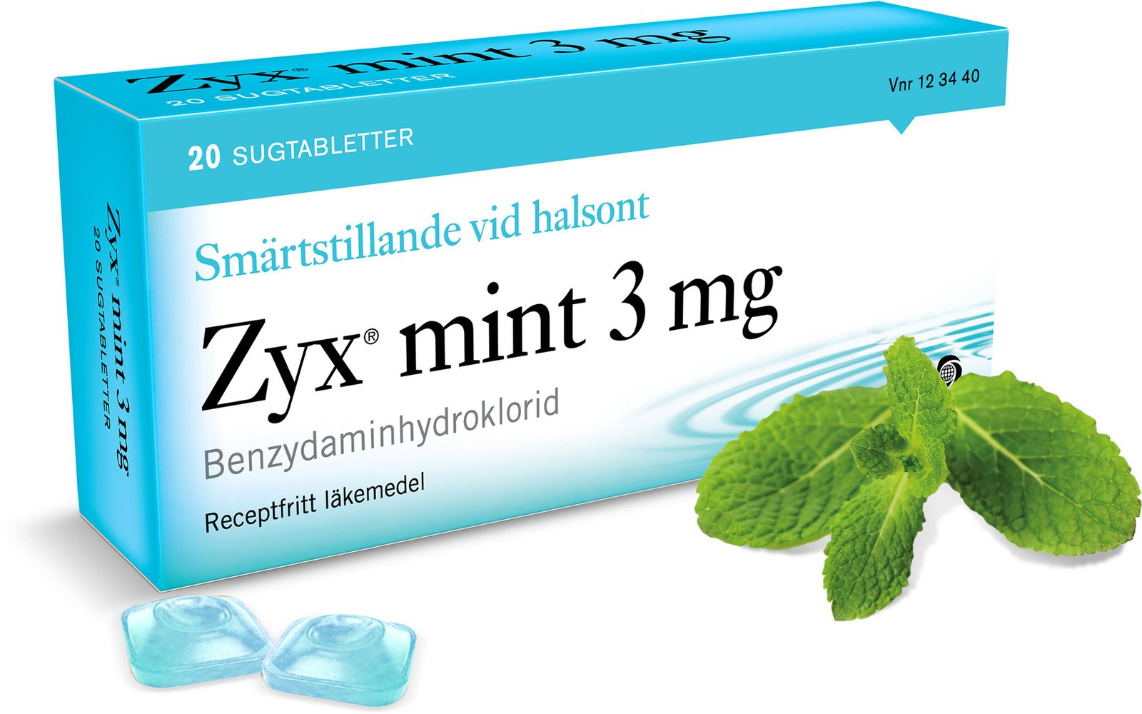 Zyx Mint 3 mg 20 sugtabletter