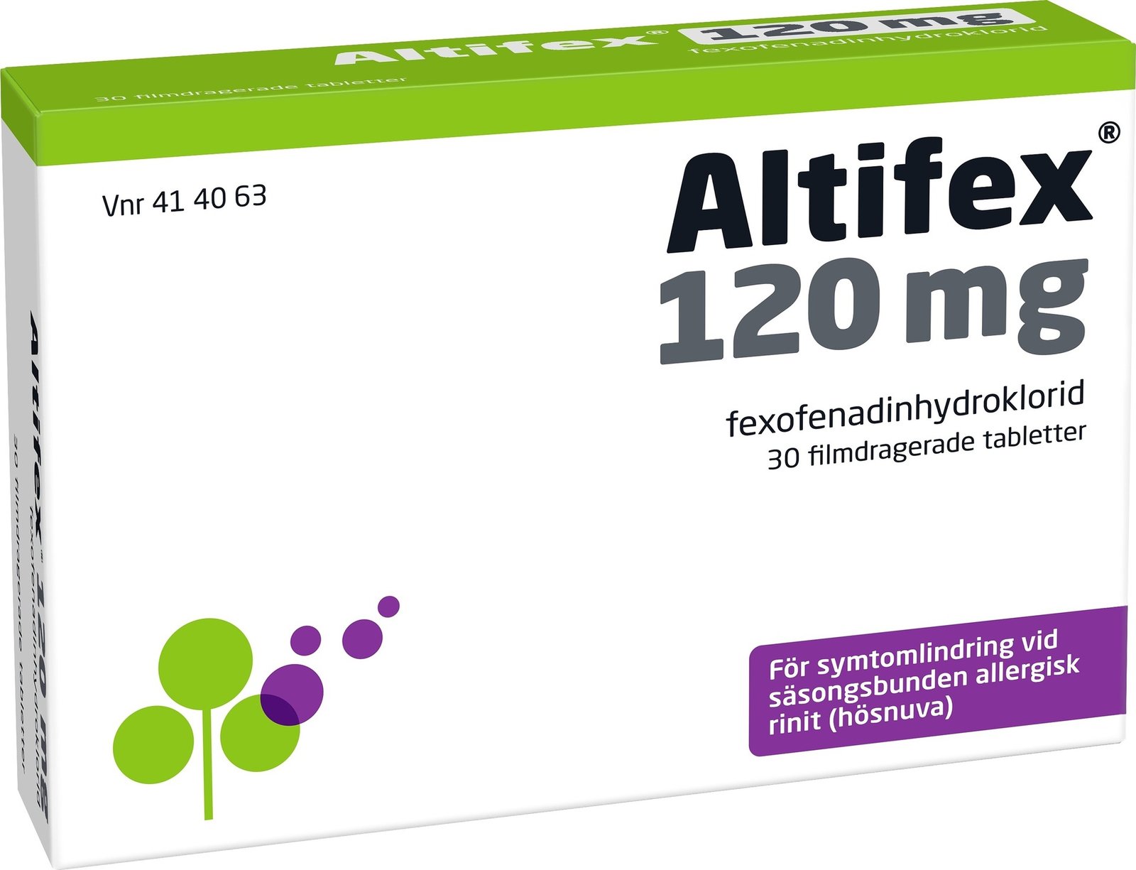 Altifex 120 mg fexofenadin 30 filmdragerade tabletter
