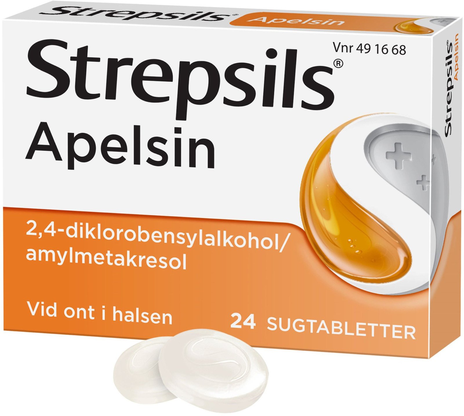 Strepsils Apelsin 24 sugtabletter