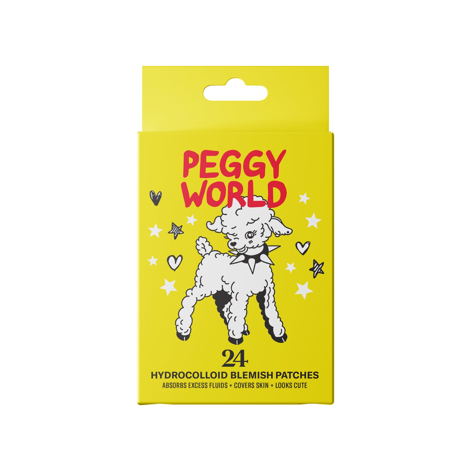 Peggy World Blemish Patches Hearts and Stars Yellow 24 st