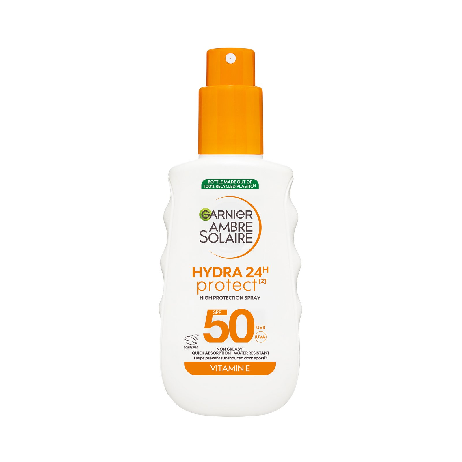 Garnier Ambre Solaire Hydra 24H Protect Solskyddsspray SPF50 för normal hud 150 ml