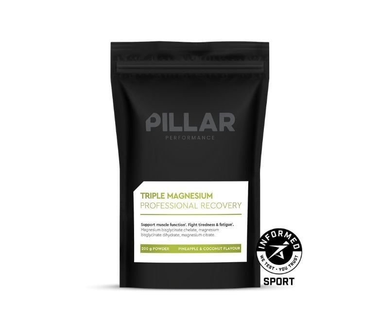 Pillar Performance Triple Magnesium Professional Recovery Powder Pineapple Coconut Pouch 200 g