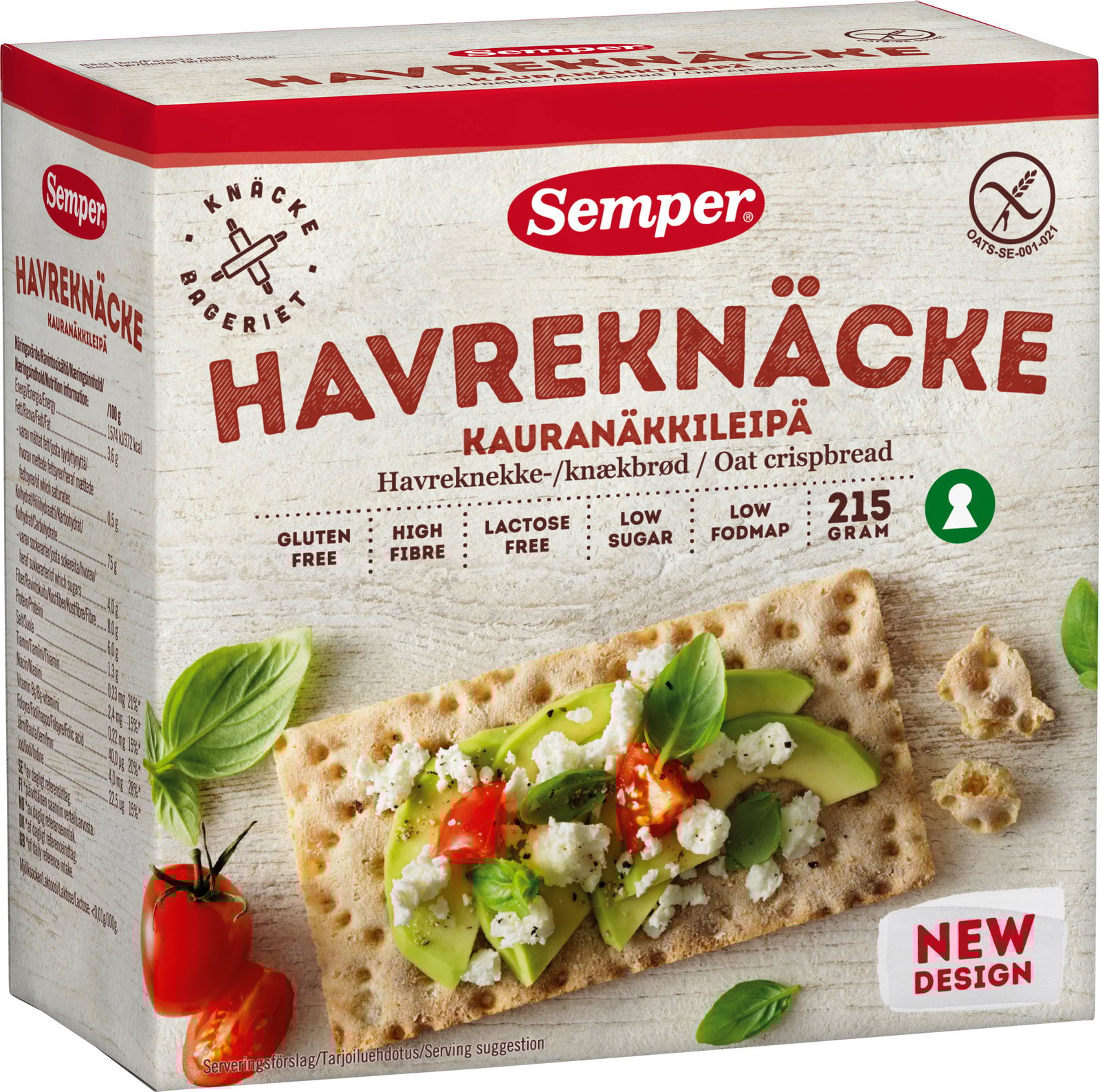 Semper Havreknäcke Glutenfritt 215 g