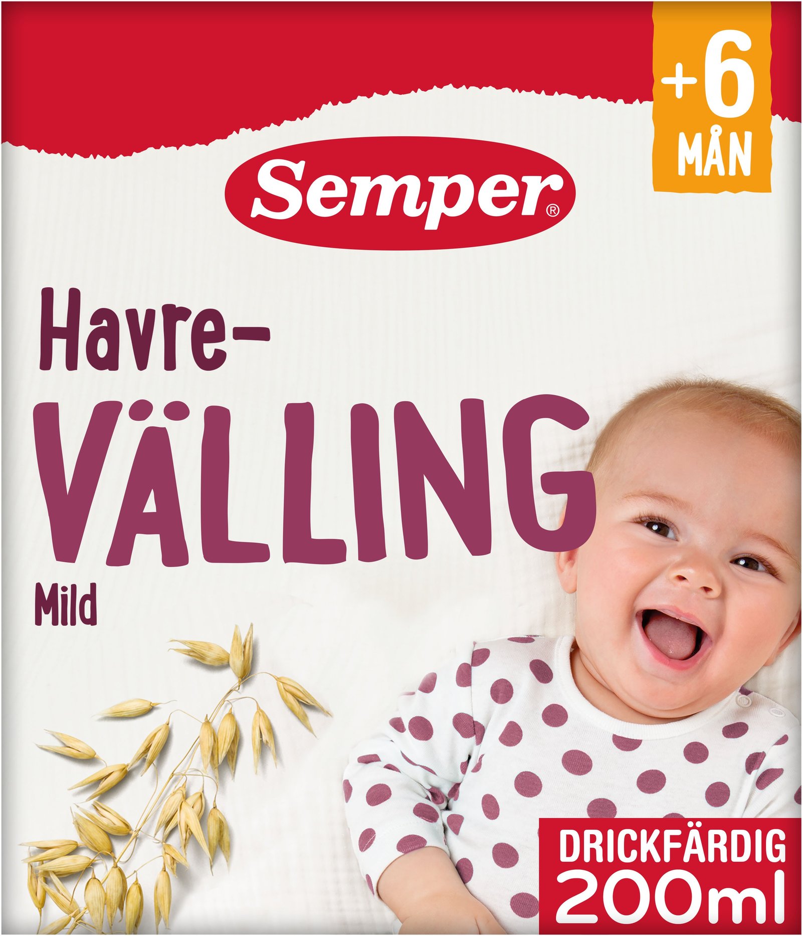 Semper Drickfärdig Havrevälling Mild 200 ml