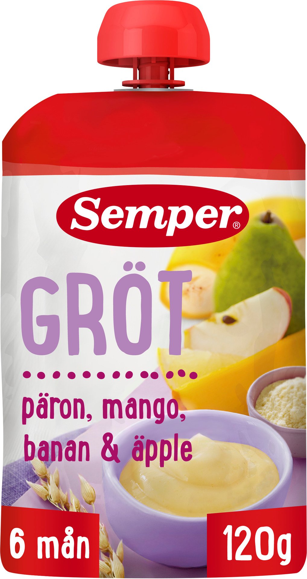 Semper Grötklämmis Päron & Mango 120g