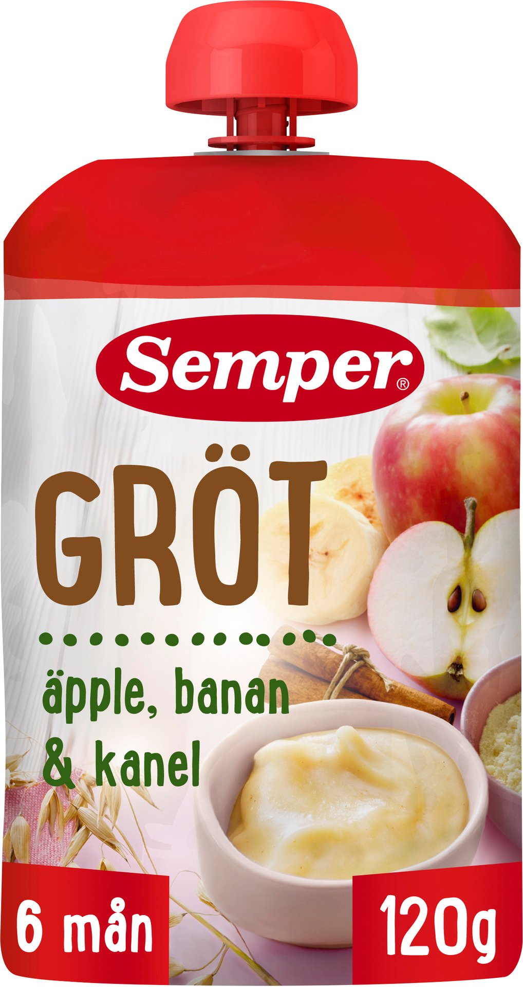 Semper Grötklämmis Äpple & Kanel 120g