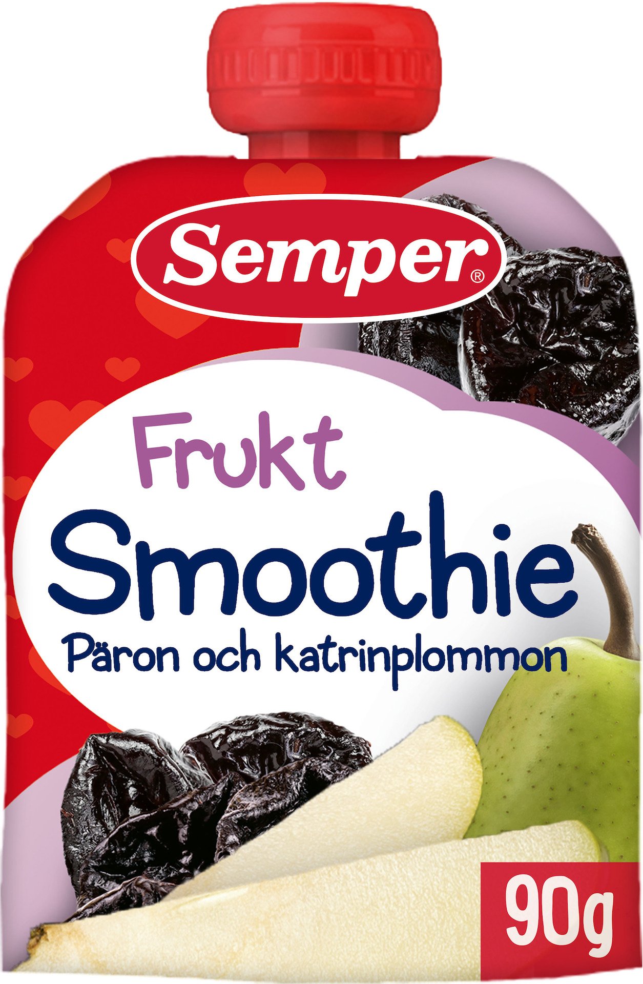 Semper Smoothie Päron & Katrinplommon 6 M 90 g