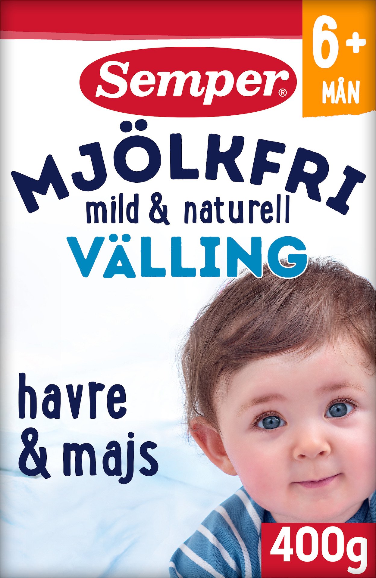 Semper Mjölkfri Välling Mild & Naturell 400 g