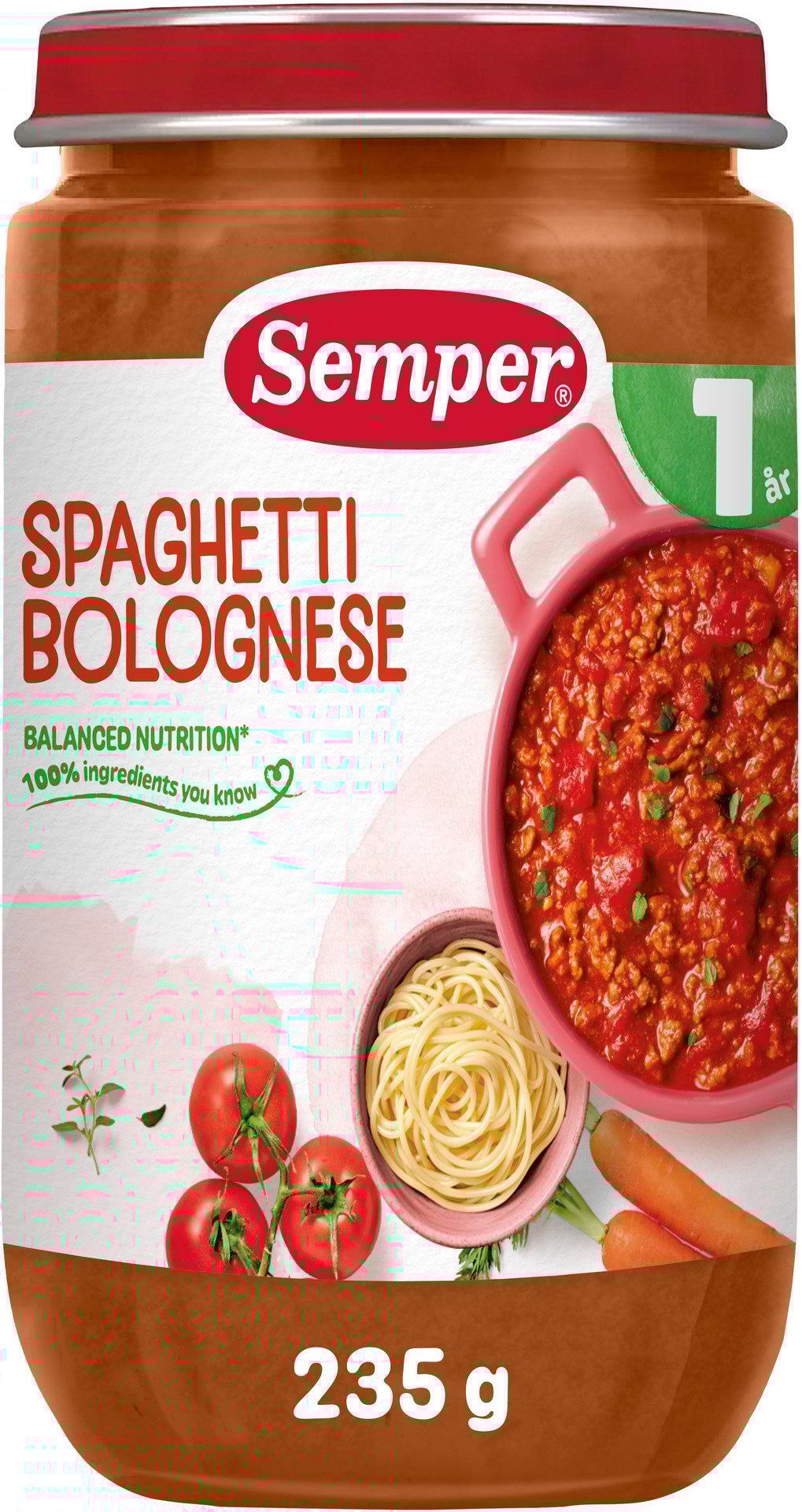 Semper Spagetti och köttfärssås från 1 år
